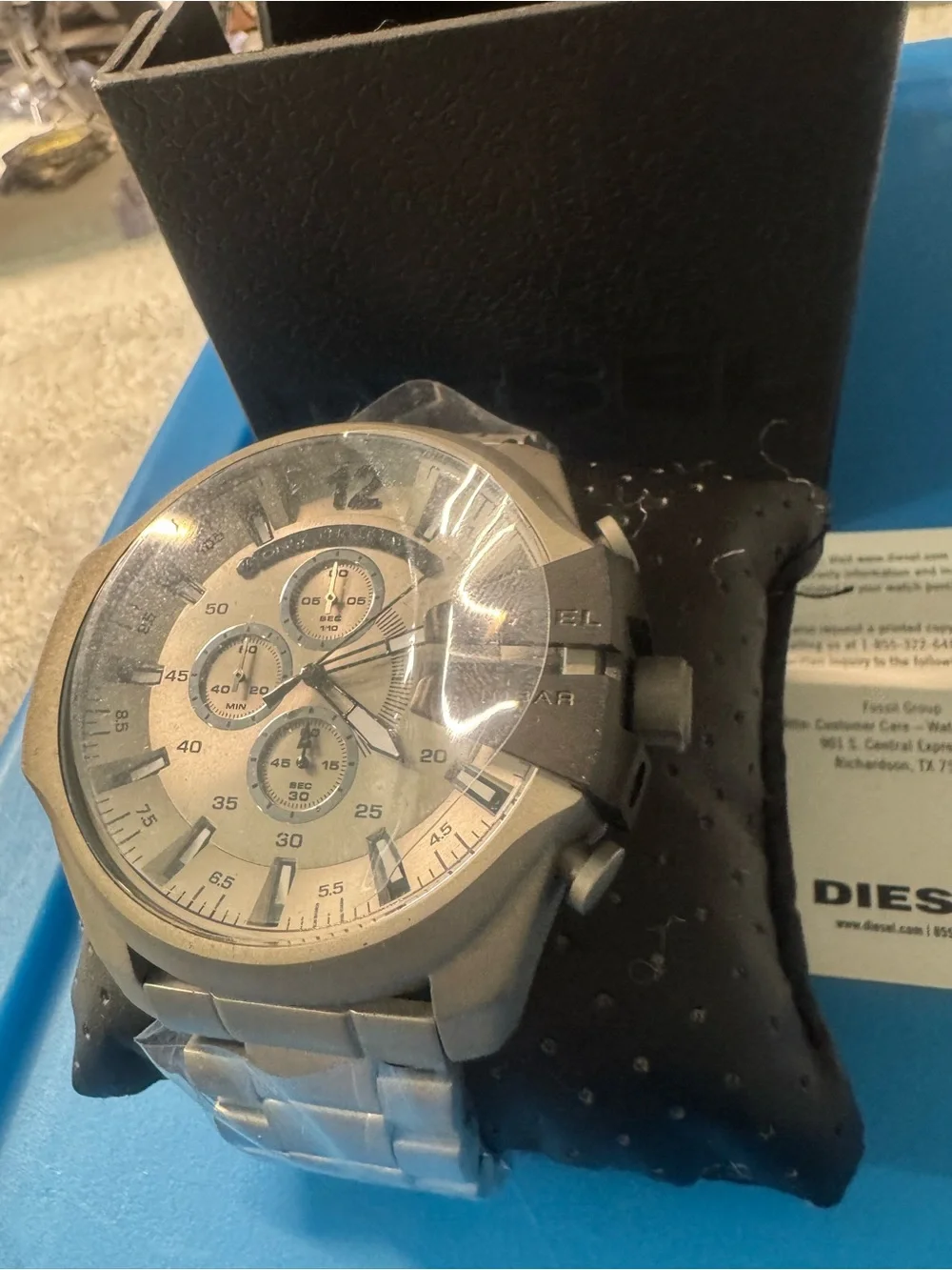 #142 Diesel Men's Silver Chronograph Watch